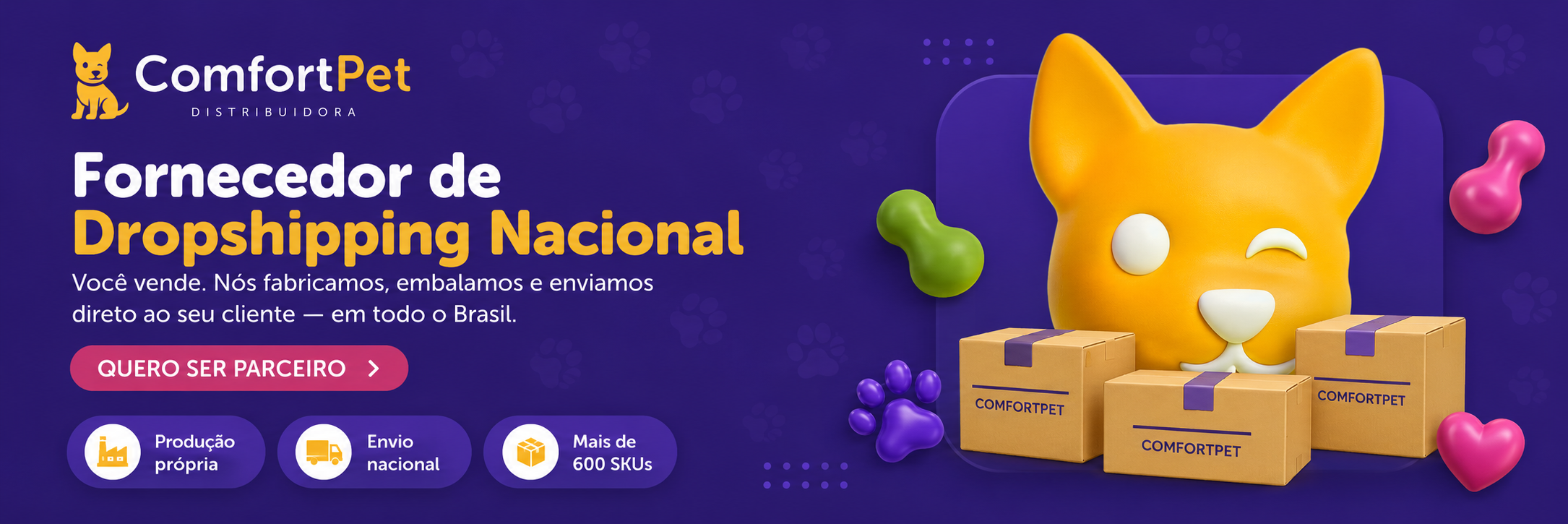 dropshipping nacional: envio direto ao seu cliente.